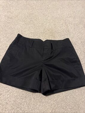 Club Monaco Black Cuffed Dress Shorts